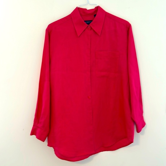 Liz Claiborne Other - Liz Claiborne size Medium l/s button down shirt 100% linen
